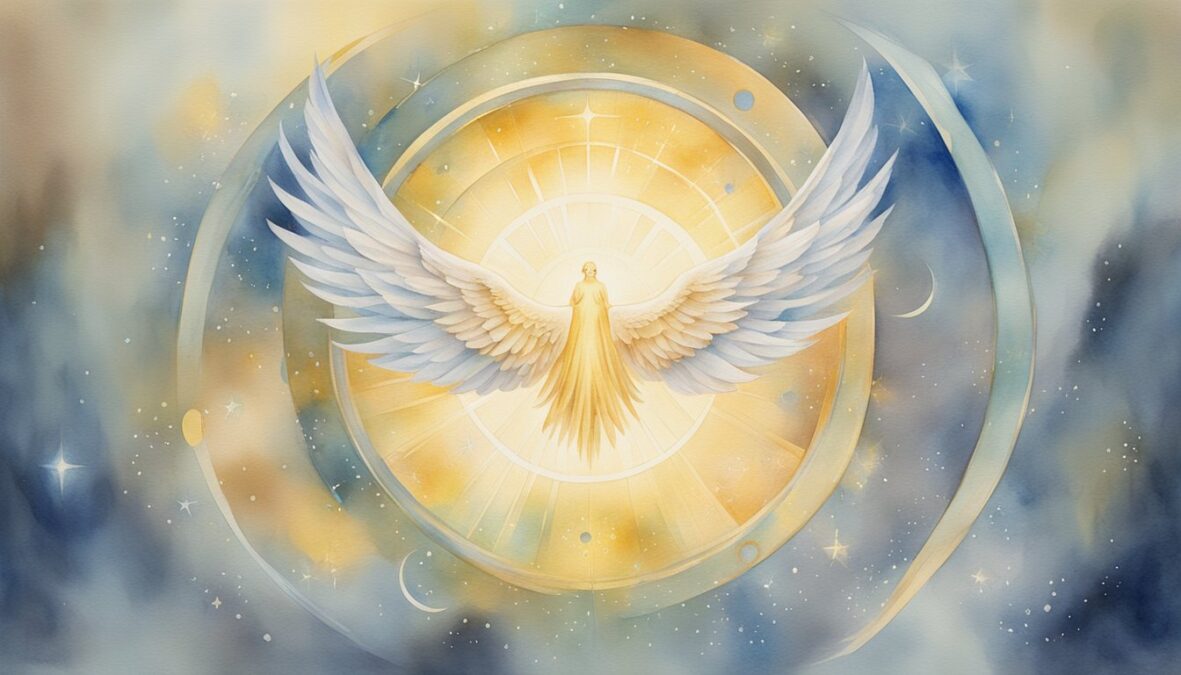 A glowing halo of light surrounds the numbers 3 and 1, with celestial symbols and angelic wings emanating from them.</p></noscript><p>The numbers are positioned in a harmonious and balanced composition, evoking a sense of spiritual significance