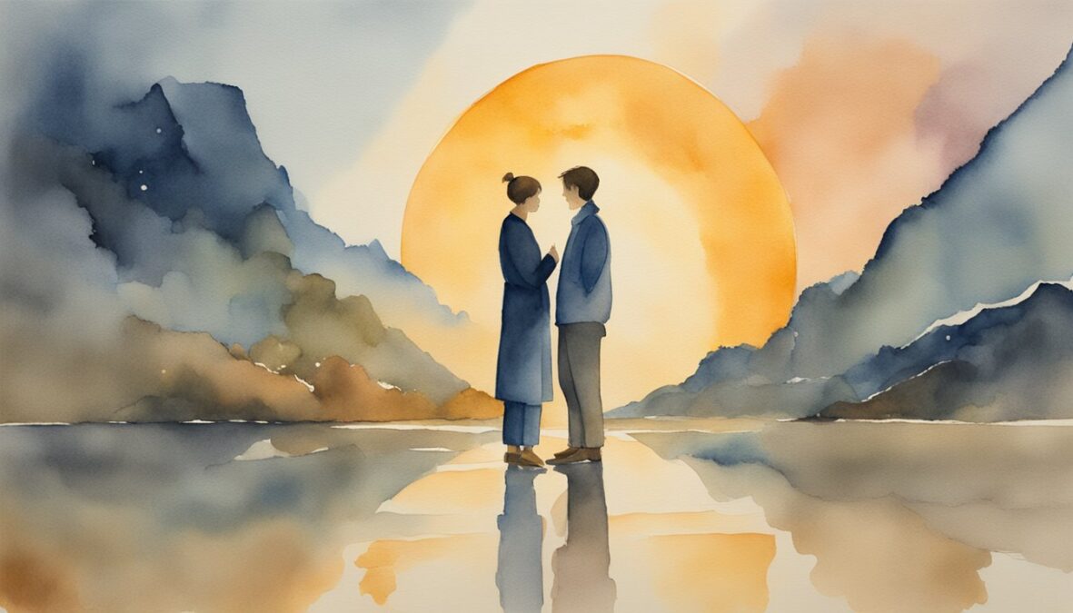Two figures stand facing each other, surrounded by a warm glow.</p><p>The number 1027 is prominently displayed in the background, emphasizing the importance of interpersonal relationships