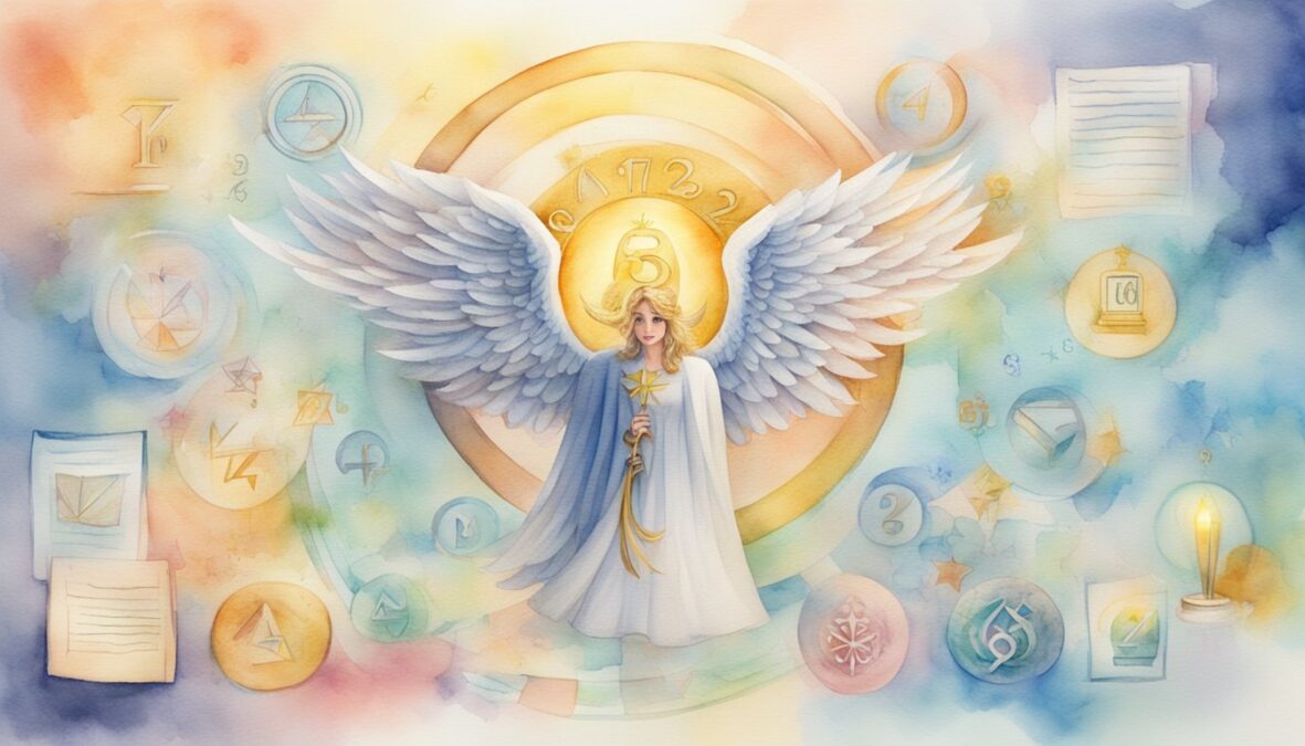 A glowing 137 angel number hovers above a checklist of personal and career goals, surrounded by symbols of success and achievement