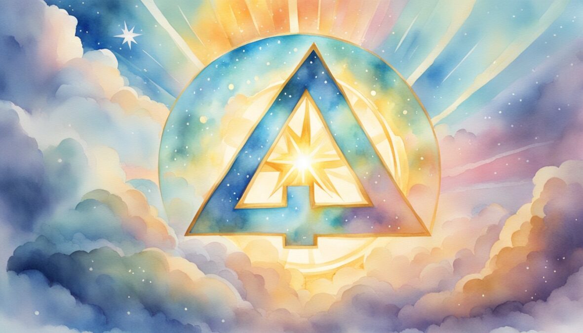 A glowing number 4774 hovers in the sky, surrounded by celestial symbols and rays of light, conveying messages of guidance and protection