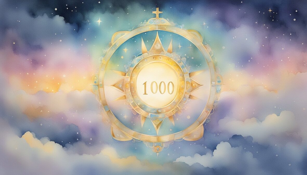 The number 1009 appears with angelic symbols and glowing light
