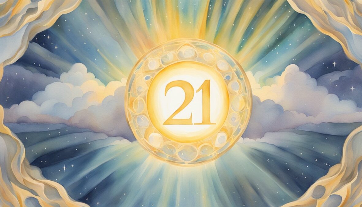 A glowing halo of light surrounds the numbers "2212" against a celestial backdrop, with a sense of divine presence and guidance