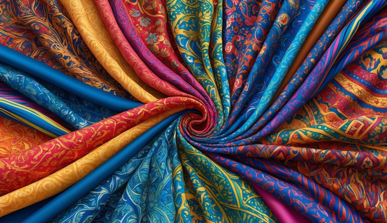 A vibrant tapestry of diverse patterns and colors intertwining seamlessly