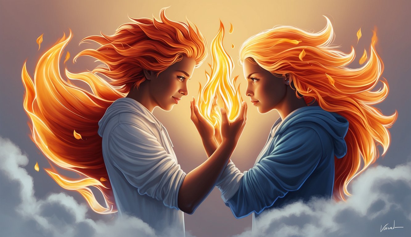 Two flames intertwine, each facing their own set of obstacles.</p><p>Yet, their connection brings healing and strength as they navigate their challenges together